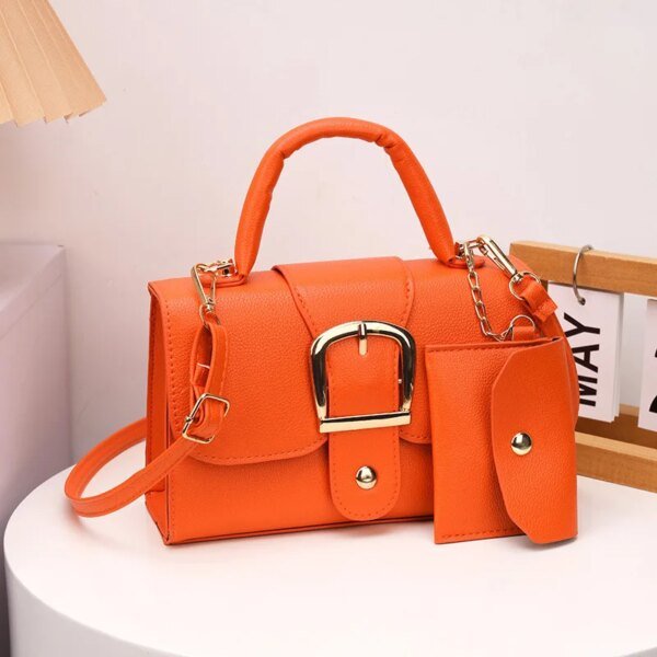 Citrus Chic: The Sunset Orange Square Crossbody