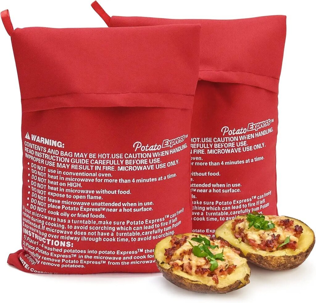 2-Piece Microwave Potato Cooker Bags – Quick Bake Kitchen Set